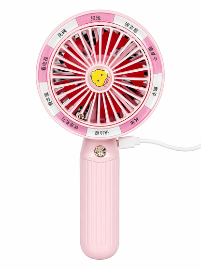 Portable Mini Handheld USB Fan for Kids | Rechargeable Cute Desk & Travel Cooling Fan