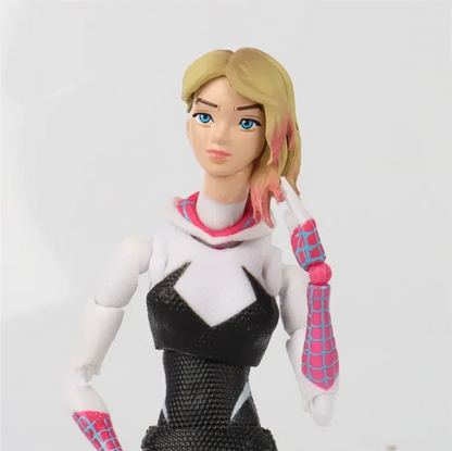 Spider-Gwen Action Figure | Spider-Man Across the Spider-Verse Collectible Figure | Multiple Accessories | Display Stand Included- 5.5 Inches