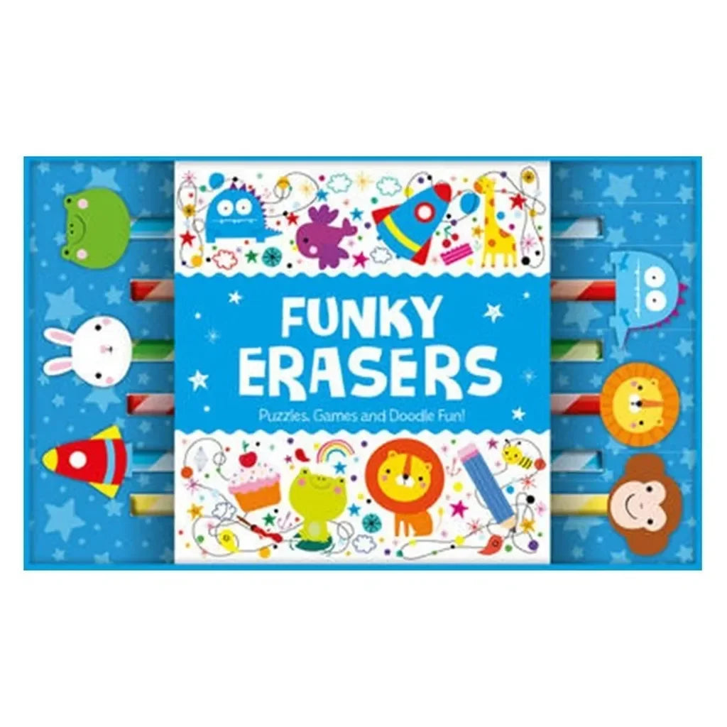 Pencil Toppers. Funky Erasers Puzzles, Games And Doodling Fun! - Jaiman Toys