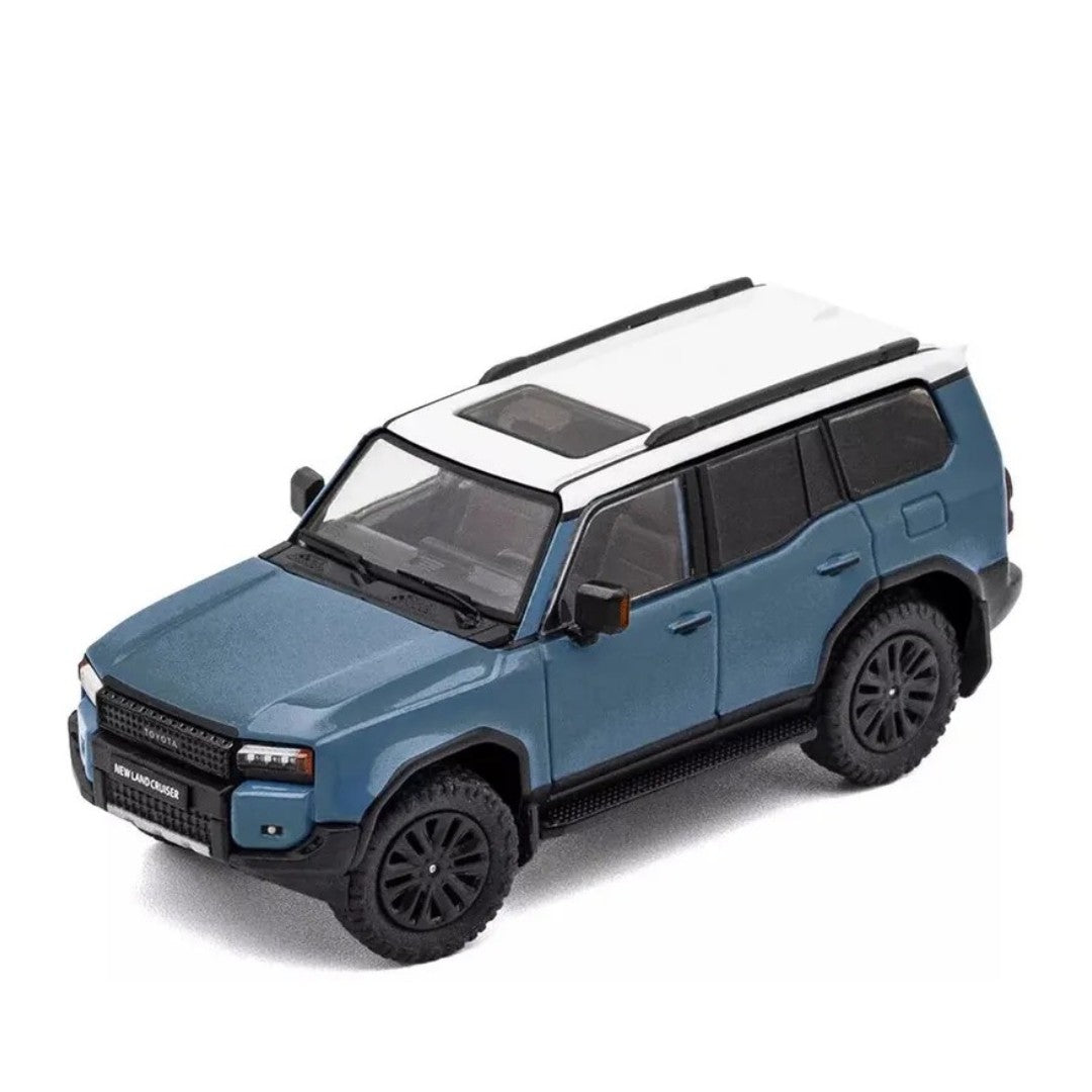 GCD Models 1:64 Toyota Land Cruiser Prado 250 2024 Blue & White KS-075-421 Diecast Model Car