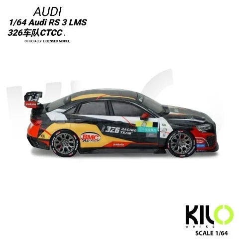 KILO 1:64 Works Audi RS3 LMS TCR 2021  Die-Cast Race Car | 4 Livery Versions | Official Licensed