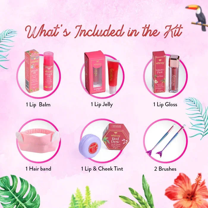 Whimsy Liplicious Beauty kit - Pack of 7 - Jaiman Toys