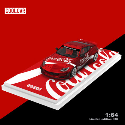 Cool Car 1:64 Nissan 400Z Coca-Cola Limited Edition Diecast Model Car | Set of 2 Variants with Figure