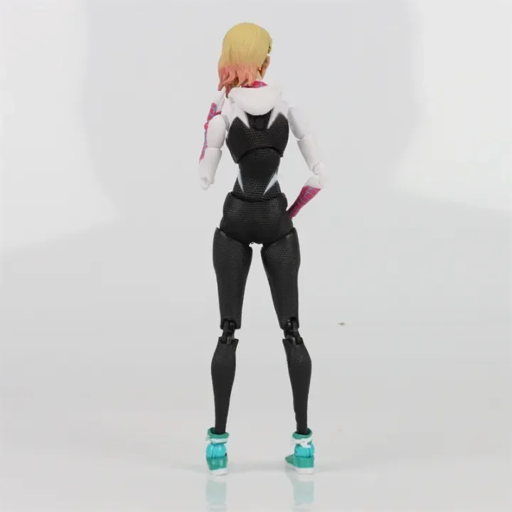 Spider-Gwen Action Figure | Spider-Man Across the Spider-Verse Collectible Figure | Multiple Accessories | Display Stand Included- 5.5 Inches