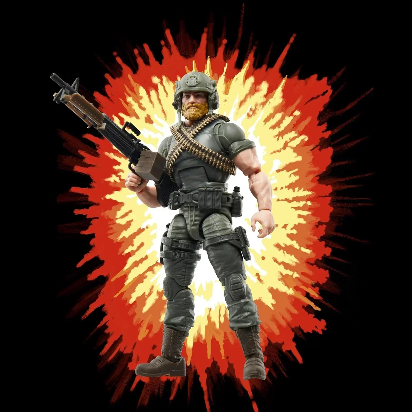 G.I. Joe Classified Series Retro Cardback Craig “Rock ’N Roll” McConnel 6-Inch Action Figure with 9 Accessories - Jaiman Toys