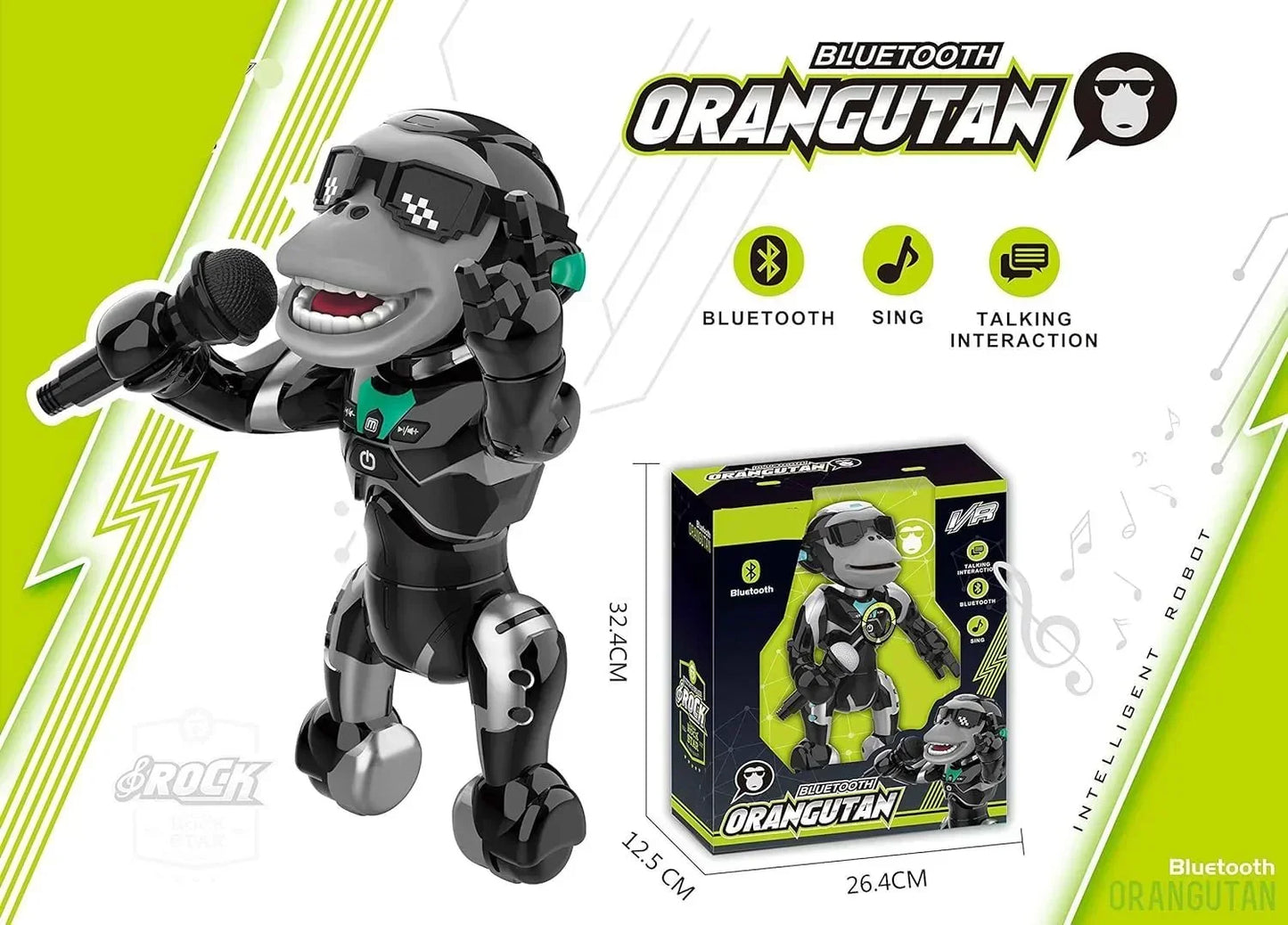 Intelligent Orangutan Gorilla Talking Interaction, Bluetooth, Singing &amp; More for Kids - Jaiman Toys