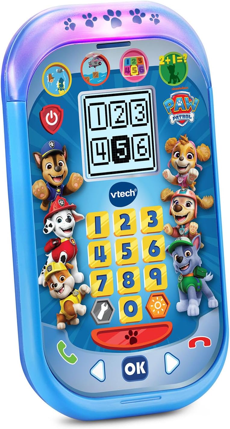 VTech PAW Patrol Rescue Mission Learning Phone | Interactive Educational Toy Phone with 6 Character Buttons, Learning Games, Sounds & Mission Activities for Kids