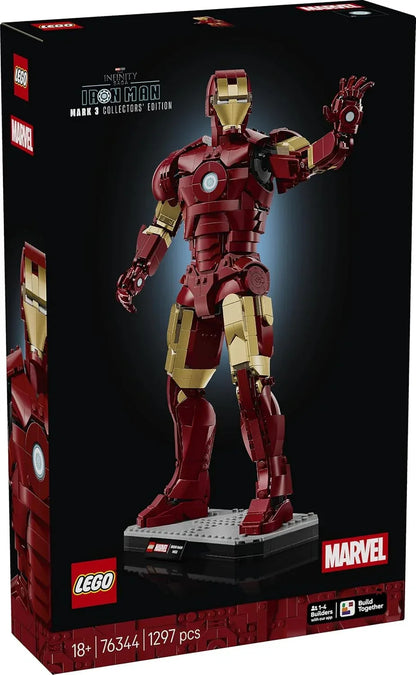LEGO 76344 Marvel Iron Man Mark 3 – Collectors’ Edition Posable Figure Building Set for Adults