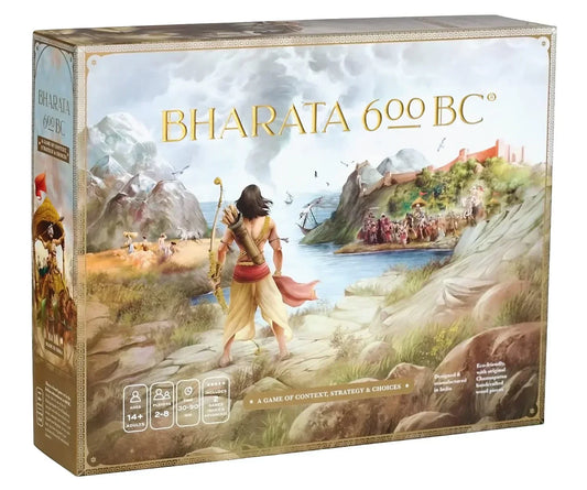 Go India Games - BHARATA 600 BC - Strategy Board Game for Teens, Adults and Family (It Includes 2 Games in one Box!) - Jaiman Toys