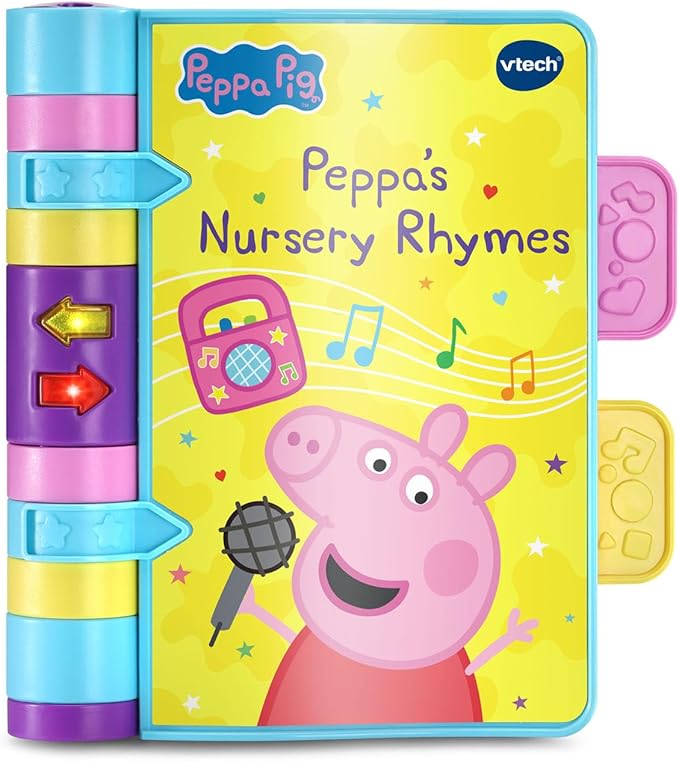 VTech Peppa Pig Peppa's Nursery Rhymes Interactive Musical Story Book with Lights, Songs & Learning Activities