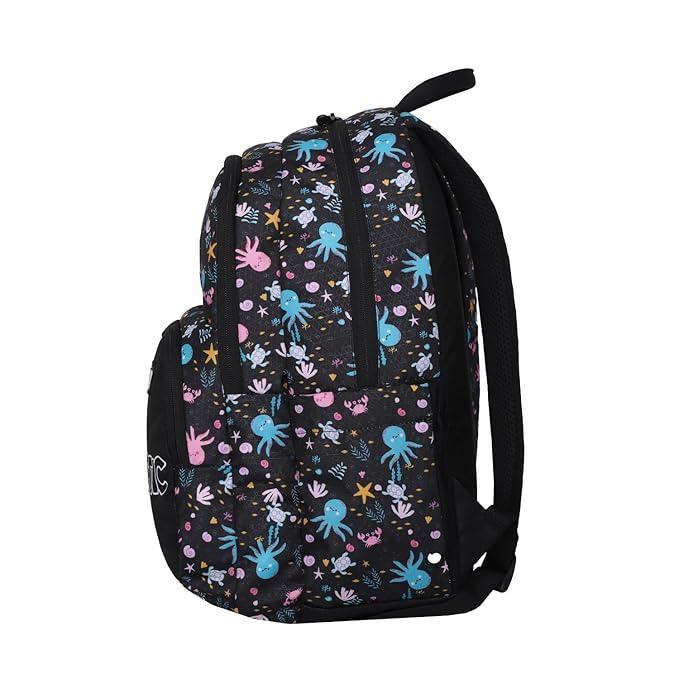 Arctic Fox Wink Octopus Black 21 Liters School Backpack for Boys and Girls - Jaiman Toys