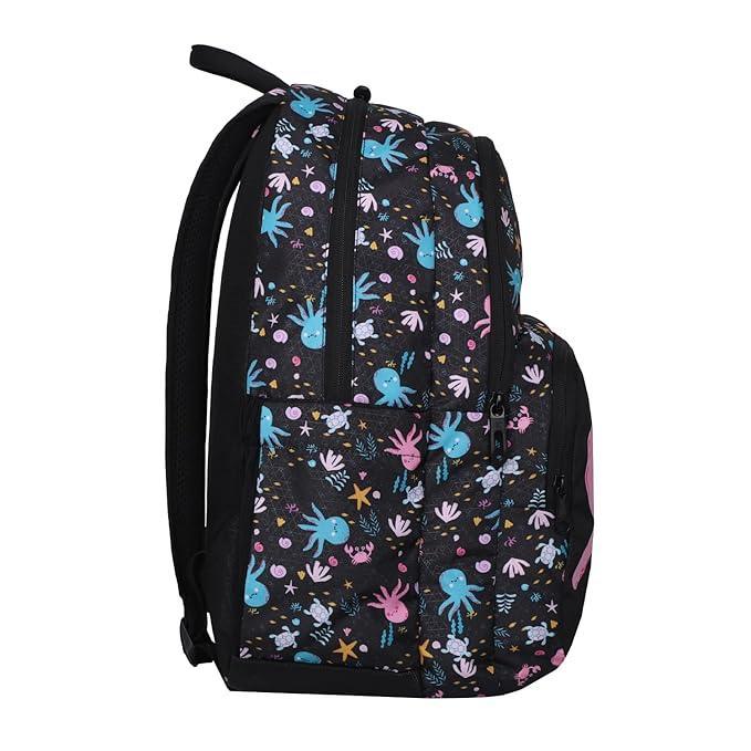 Arctic Fox Wink Octopus Black 21 Liters School Backpack for Boys and Girls - Jaiman Toys