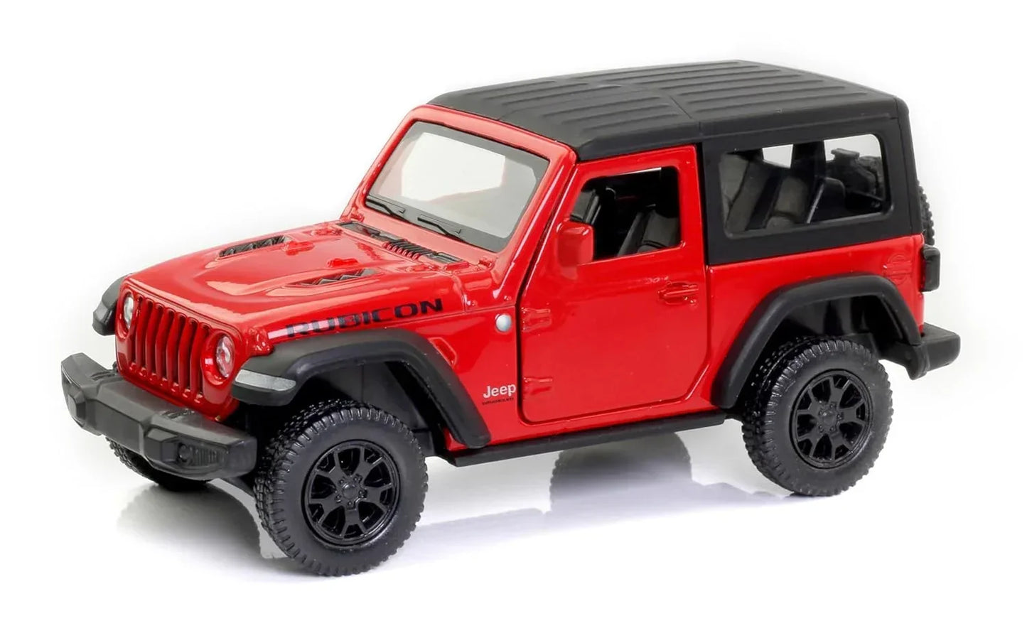 RMZ City 1:36 Jeep Wrangler Rubicon Alloy Diecast Model Car – Pull Back & Go | Openable Doors | 2 Color Variants