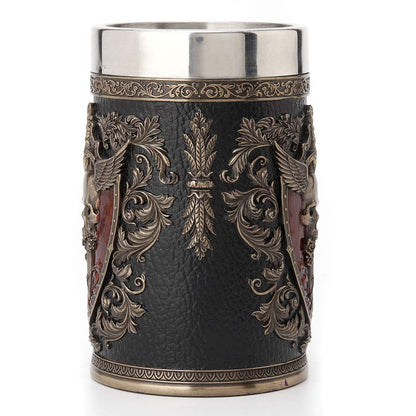 Gothic Skull Tankard Mug | 15.5 cm Medieval Fantasy Collectible Beer Mug