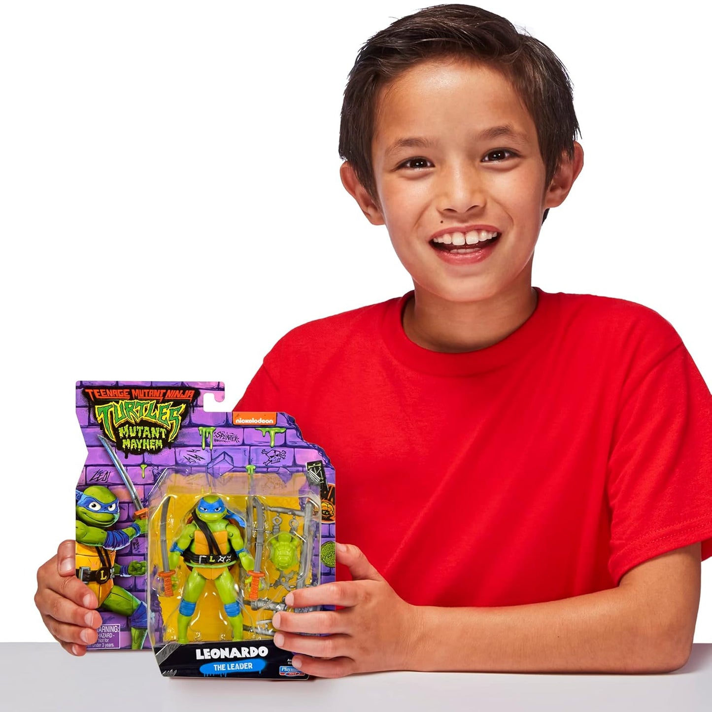 Teenage Mutant Ninja Turtles Mutant Mayhem Leonardo Action Figure | 4.5 Inch TMNT Collectible with Katana Accessories