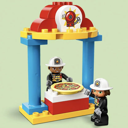 LEGO 10903 Duplo Fire Station Building Blocks Set (76 Pcs) – Educational Construction Toy for Kids, Multi-Color