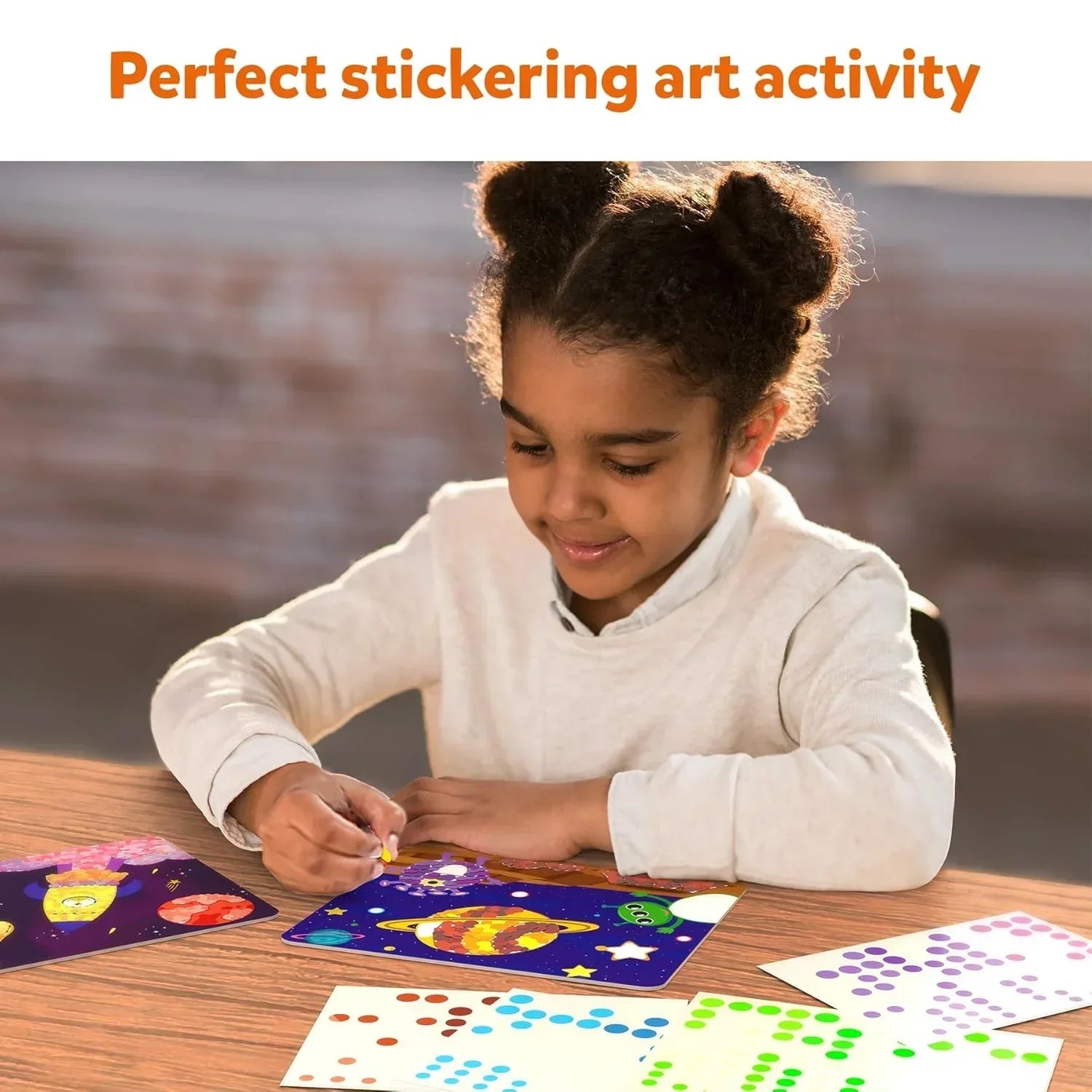 Skillmatics Art Activity - Dot It Space, No Mess Sticker Art for Kids, Craft Kits, DIY Activity, Gifts for Boys & Girls Ages 3, 4, 5, 6, 7, Travel Toys for Toddlers, Paper, Multicolor - Jaiman Toys