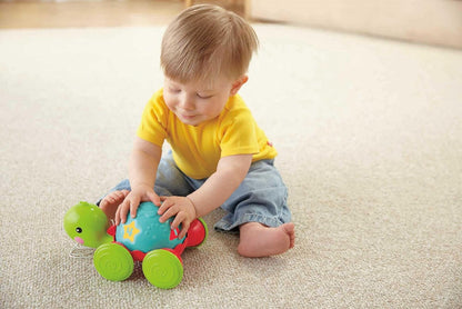Fisher-Price Pull-Along Turtle Toddler Toy | Shape Sorting, Pull & Walk Activity Toy | Educational Learning Toy for Babies 12 Months+
