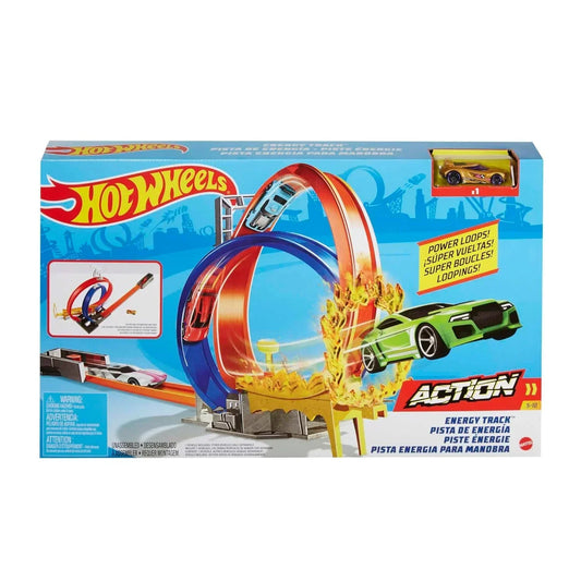 Hot Wheels Energy Track Set with 1 Diecast Car- Multi - Jaiman Toys