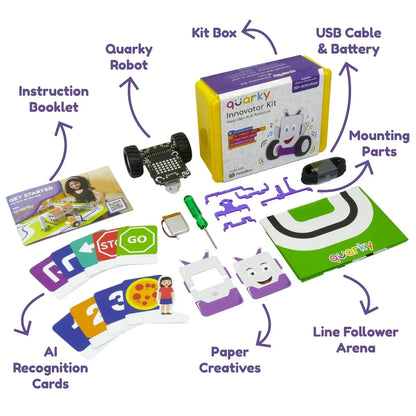 STEMpedia Quarky Innovator Kit – AI & Robotics Learning Kit for Kids 7+ | 30+ AI & ML Projects | Best AI Robot Toy Kit for STEM Education - Jaiman Toys