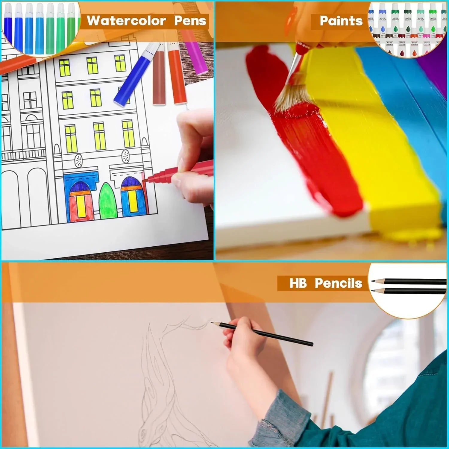 Unicorn Kids Art Drawing Set Art and Craft Supplies Drawing and Painting Set - Jaiman Toys