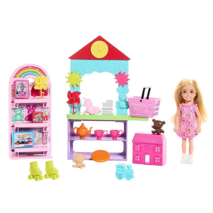 Barbie Chelsea Can Be… Toy Store Playset with Small Blonde Doll, Counter & Display Furniture & 15 Accessories, Like Mini Toys - Jaiman Toys