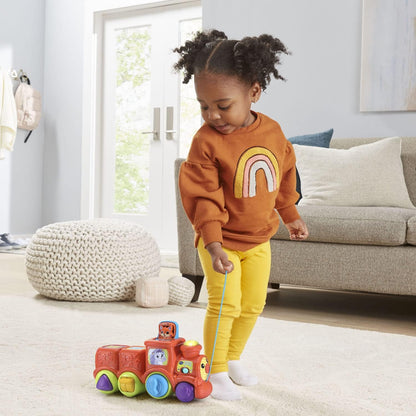 VTech Pop and Sing Animal Train | Interactive Musical Pull-Along Train with Pop-Up Animals, Lights, Sounds & Early Learning Fun