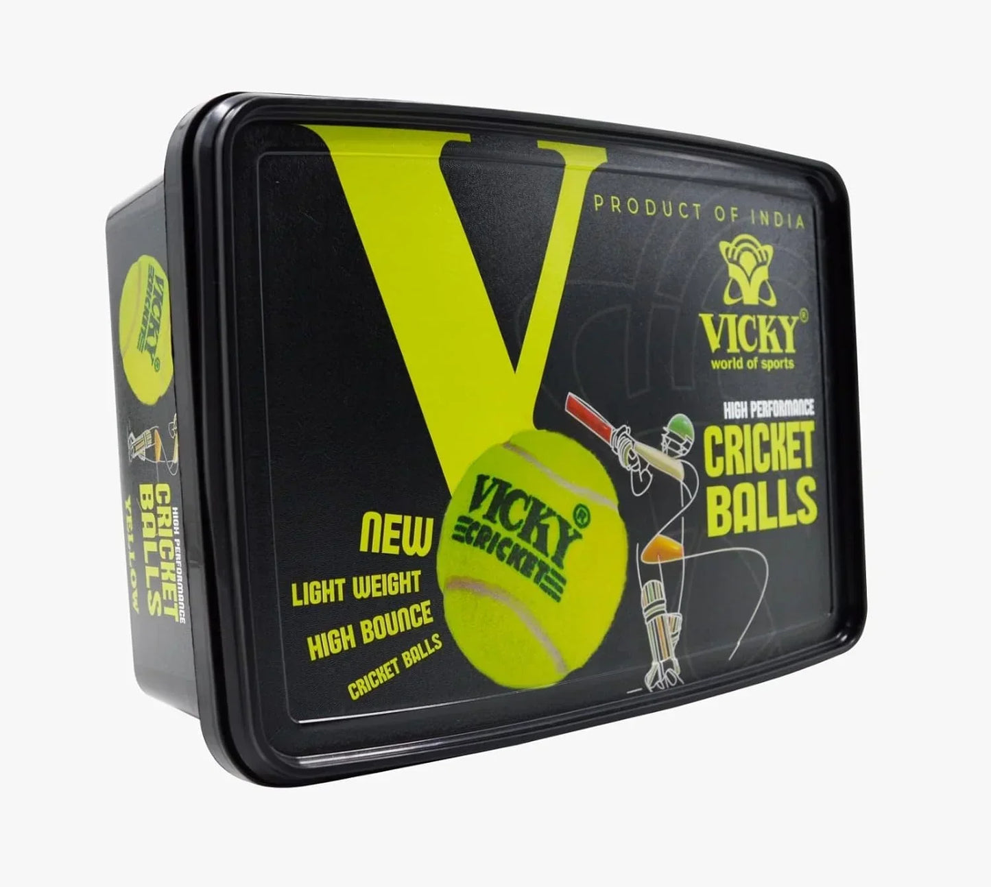 Vicky Rubber Cricket Tennis Ball (Green , Pack Of 6)Material: Rubber , Standard Size