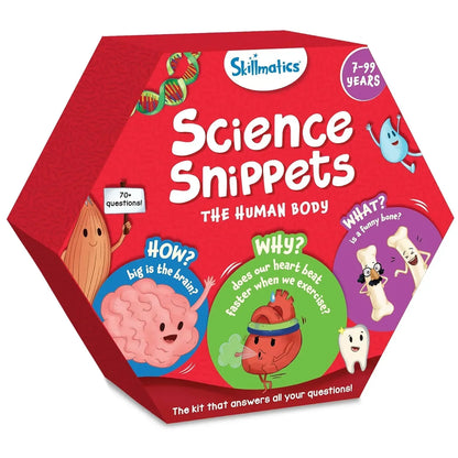 Skillmatics Flash Cards - Science Snippets The Human Body, Learning Resources & Educational Toys for Boys & Girls, Gifts for Ages 7, 8, 9 & Up, 70+ Cards - Jaiman Toys