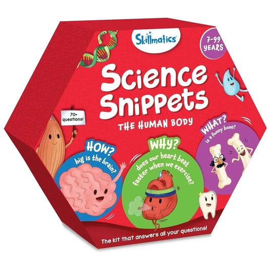 Skillmatics Flash Cards - Science Snippets The Human Body, Learning Resources & Educational Toys for Boys & Girls, Gifts for Ages 7, 8, 9 & Up, 70+ Cards - Jaiman Toys