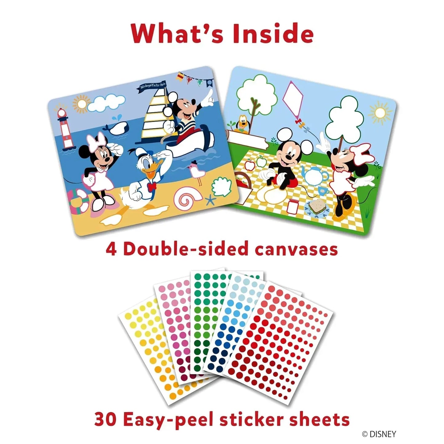 Skillmatics Art Activity-Dot It Mickey and Friends, Mess-Free Sticker Art for Kids, Craft Kits, DIY Activity, Gifts for Boys & Girls Ages 3, 4, 5, 6, 7, Travel Toys for Toddlers, Paper, Multicolor - Jaiman Toys