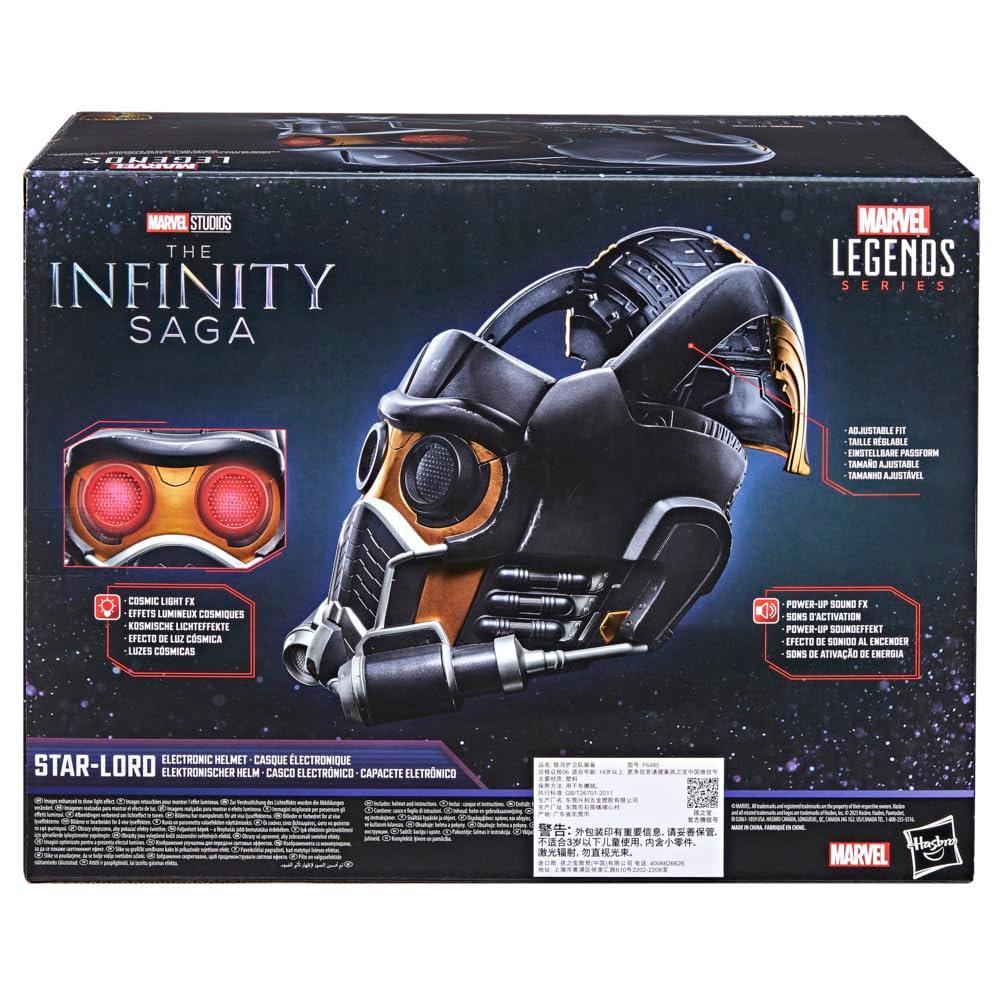 Hasbro Marvel Legends Star-Lord Electronic Helmet 1:1 Scale | Guardians of the Galaxy | Light & Sound