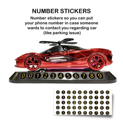 Solar Powered Car Dashboard Ferrari Car with Aroma Diffuser with refill, Stylish Car Interior Accessories (RED) - Jaiman Toys
