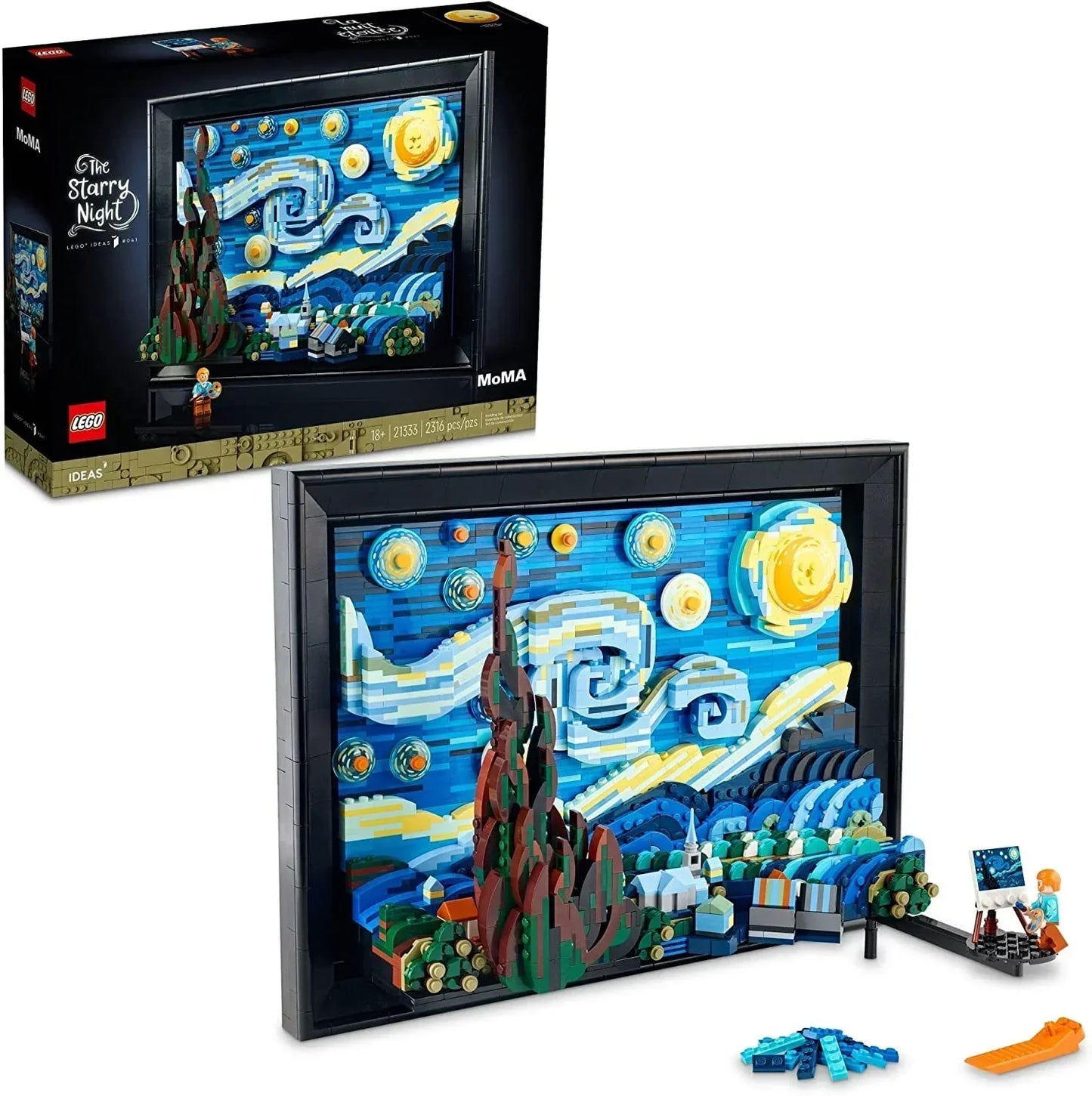 LEGO 21333! Ideas Vincent Van Gogh  The Starry Night Building Kit For The Adults (2,316 Pieces) - Jaiman Toys
