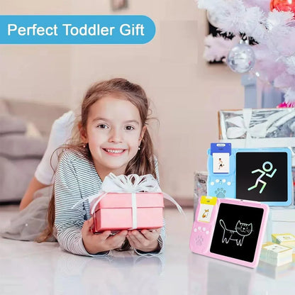 EARLY EDUCATION DEVICE - Talking Flash Cards with LCD Writing Tablet 2 in 1, Sensory Toys for Boys and Girls (Multicolor) - Jaiman Toys