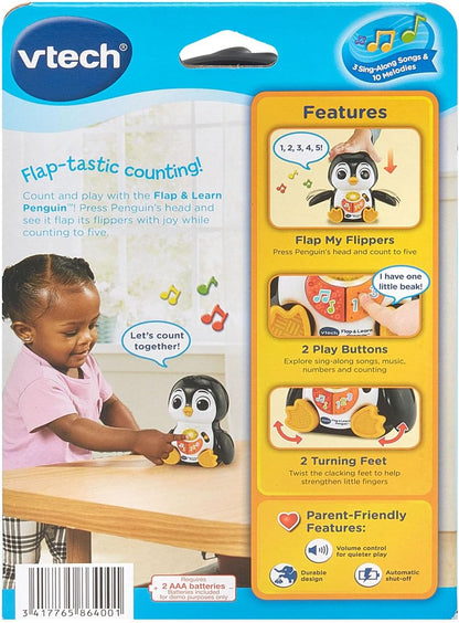 VTech Flap & Learn Penguin Interactive Counting Toy for Toddlers | Musical Learning Toy with Lights, Numbers & Songs