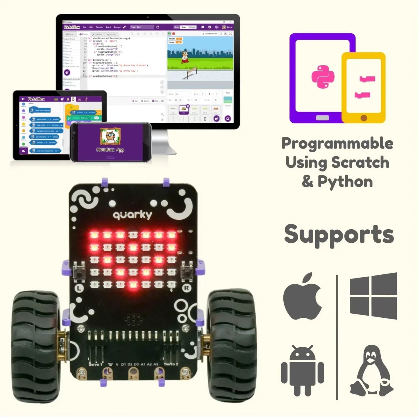 STEMpedia Quarky Ultimate Kit – Advanced AI & Robotics Toy Kit for Kids 7+ | 50+ AI & ML Projects with Mechanical Construction & Online Courses - Jaiman Toys