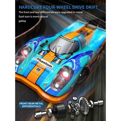 SCY 1:16 -(16307) PRO Brushless RC Car – 4WD High-Speed Racing Car | Drift| 7-Mode & LED Lights | 2.4GHz Remote | 1500mAh (Blue– Pro Version)