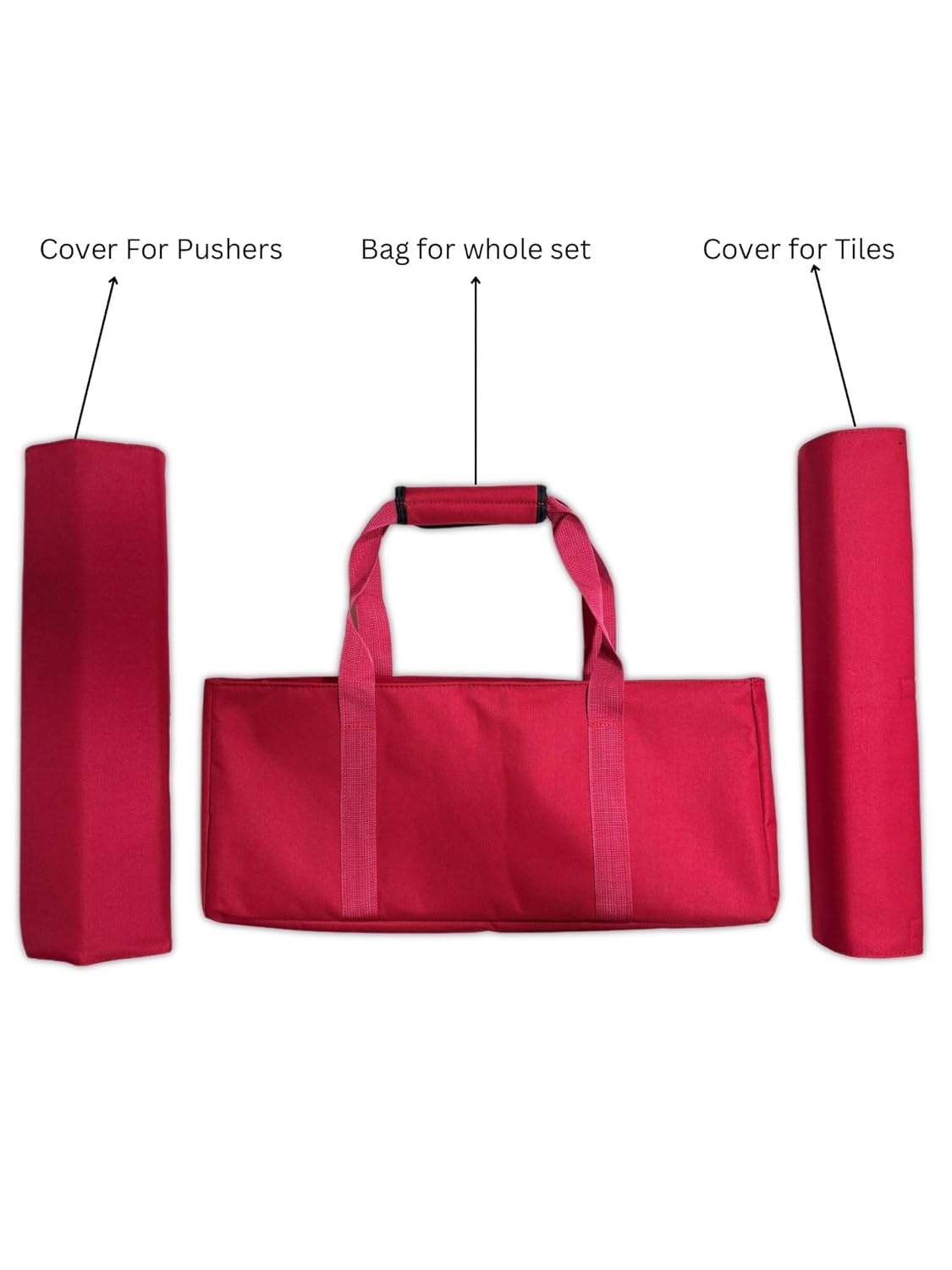 American Mahjong Set – 166 Tiles Complete Mah Jongg Game with 4 Color All-in-One Rack Pushers, Red Soft Carry Bag & Accessories | Classic Full Size Mahjong Tile Set