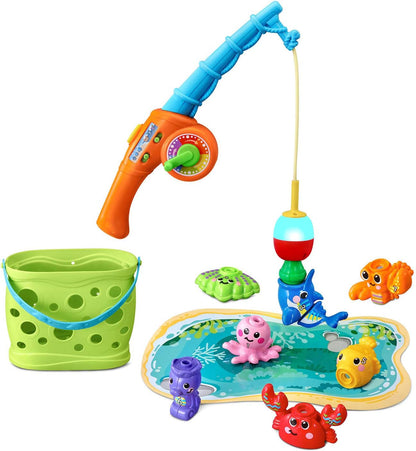 VTech Jiggle and Giggle Fishing Set | Interactive Toddler Fishing Toy with Electronic Fishing Rod, Sea Animals, Counting, Music & Learning Activities