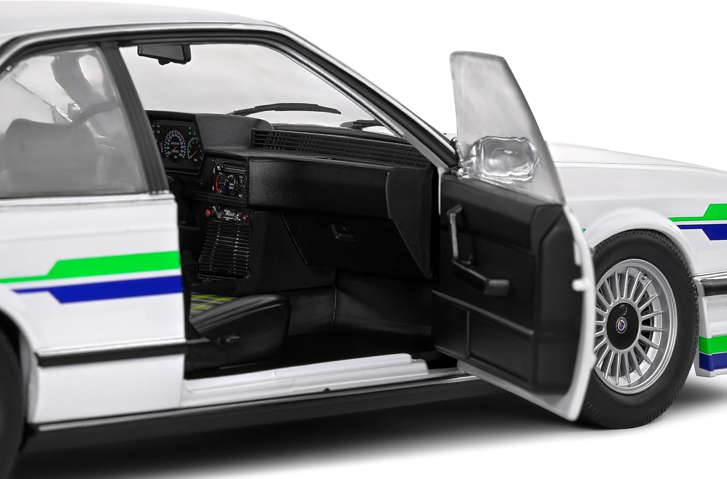 Solido 1:18 BMW Alpina B7 Turbo (E24) Coupe Die-Cast Model Car – White Collector Scale Classic Performance Car