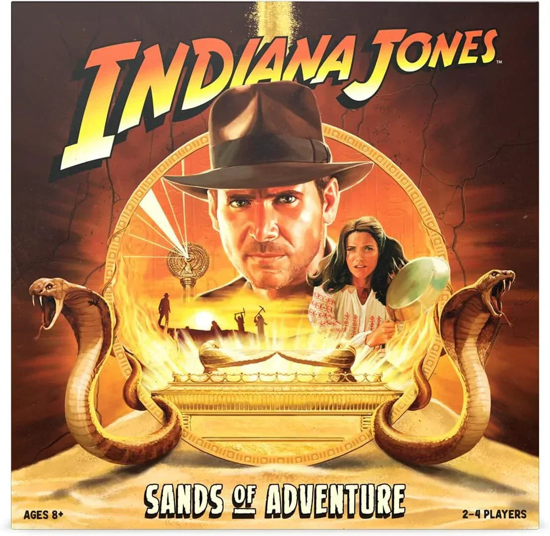 Funko Indiana Jones Sands of Adventure Cooperative Board Game – Family Strategy Game for 2–4 Players Ages 8+