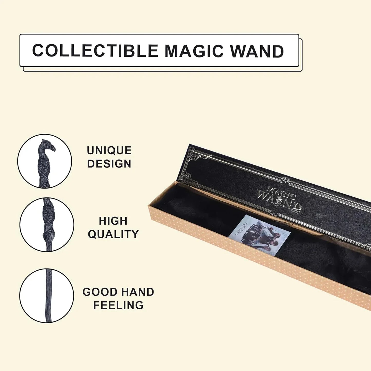 Classic Handcrafted Harry Potter Wand, 35 CM Thestral's Wizard Stick Without LED Collectible for Cosplay - Jaiman Toys