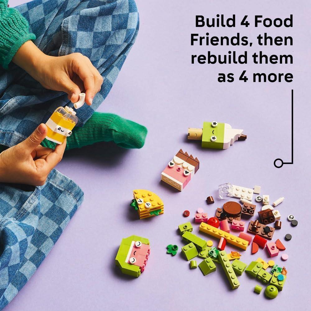 LEGO Classic 11039 Creative Food Friends Playset, Creative Role-Play Toy for Boys and Girls, Assorted Bricks to Build a Cupcake, Ice Cream, Avocado & Taco, Building Set for Kids Aged 4 and Over