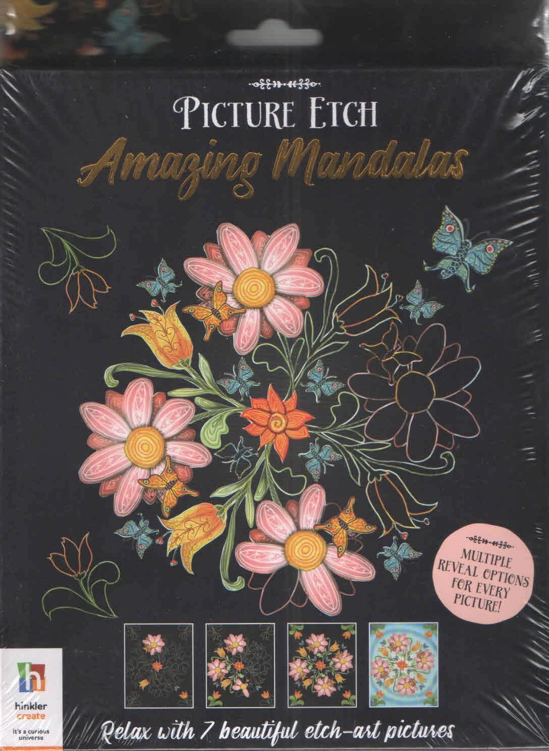 Picture Etch Amazing Mandalas : Relax with 7 beautiful etch- art pictures Unknown Binding - Jaiman Toys