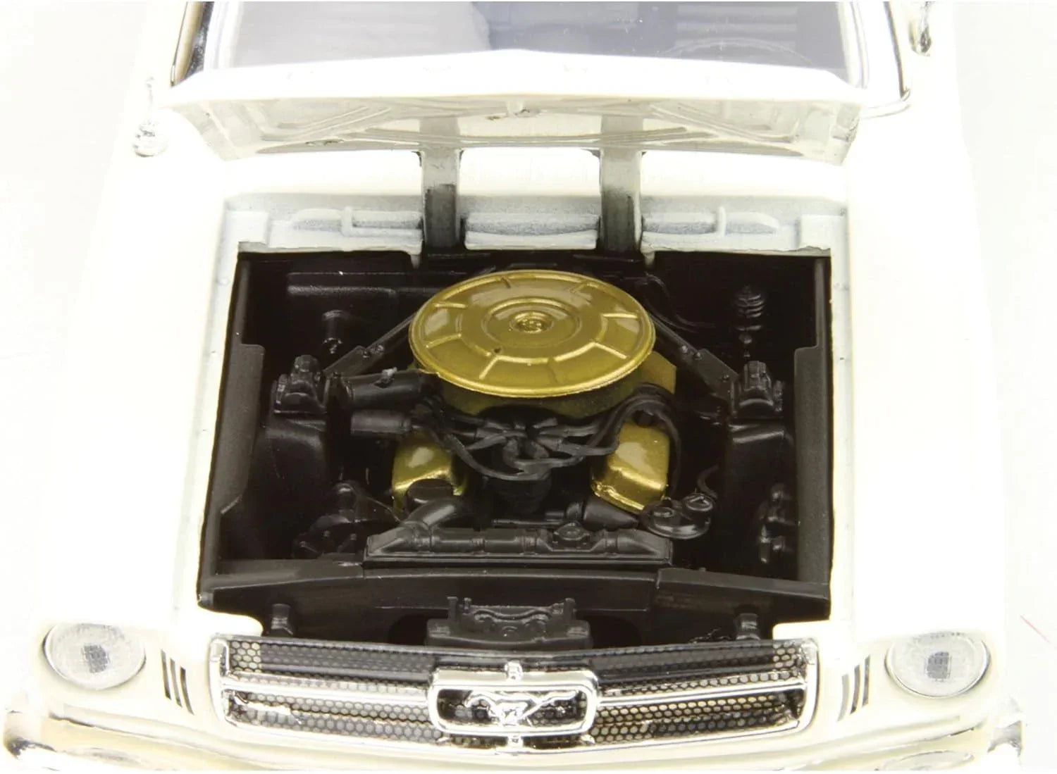 1964 1/2 Ford Mustang Convertible Cream 1/18 Diecast Car Model - Jaiman Toys