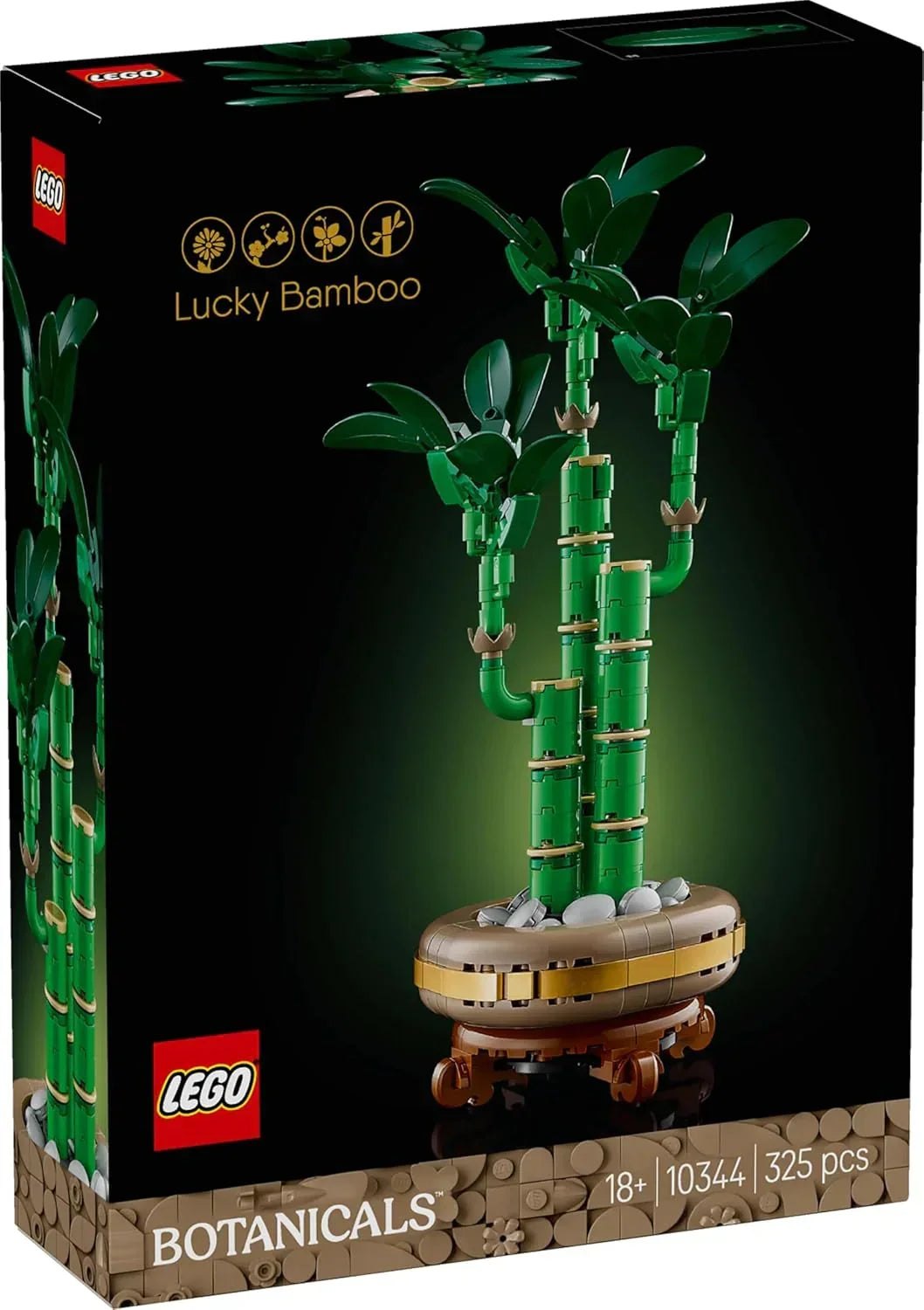 LEGO 10344 Botanicals Lucky Bamboo Artificial Plant Set (325 Pieces)