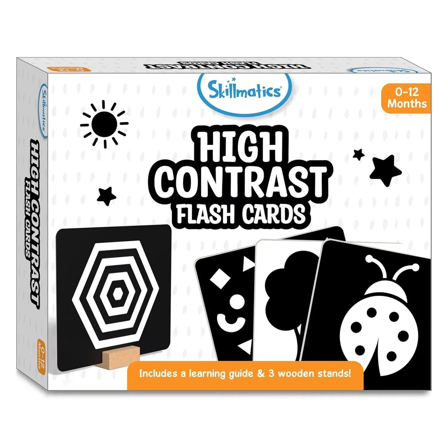 Skillmatics Large Flash Cards for Babies & Infants - High Contrast, Newborn Visual Stimulation & Sensory Development for 0 to 12 Months, 60 Pictures, Gifts, Travel Friendly - Jaiman Toys