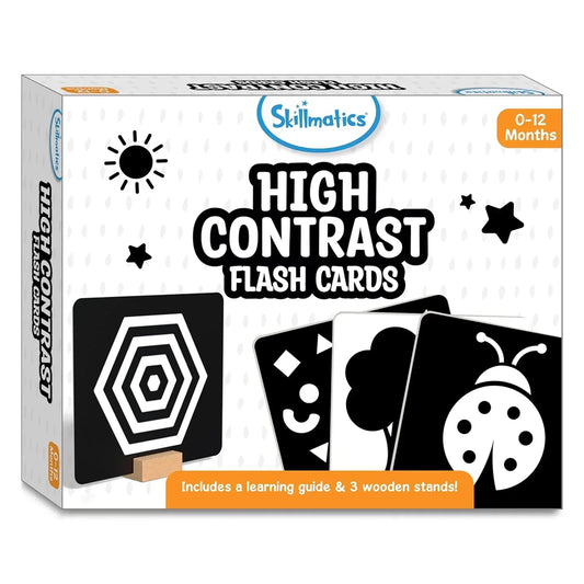 Skillmatics Large Flash Cards for Babies & Infants - High Contrast, Newborn Visual Stimulation & Sensory Development for 0 to 12 Months, 60 Pictures, Gifts, Travel Friendly - Jaiman Toys