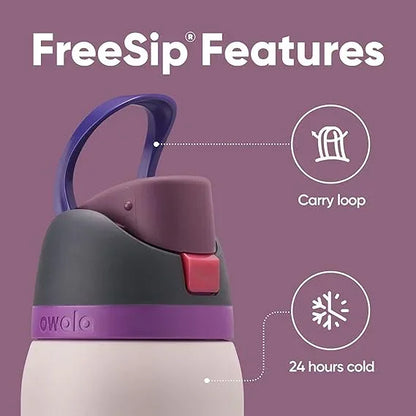 Owala FreeSip Insulated Stainless Steel Water Bottle with Straw for Sports, Travel, and School 24 OZ | 710 ML (White) - Jaiman Toys
